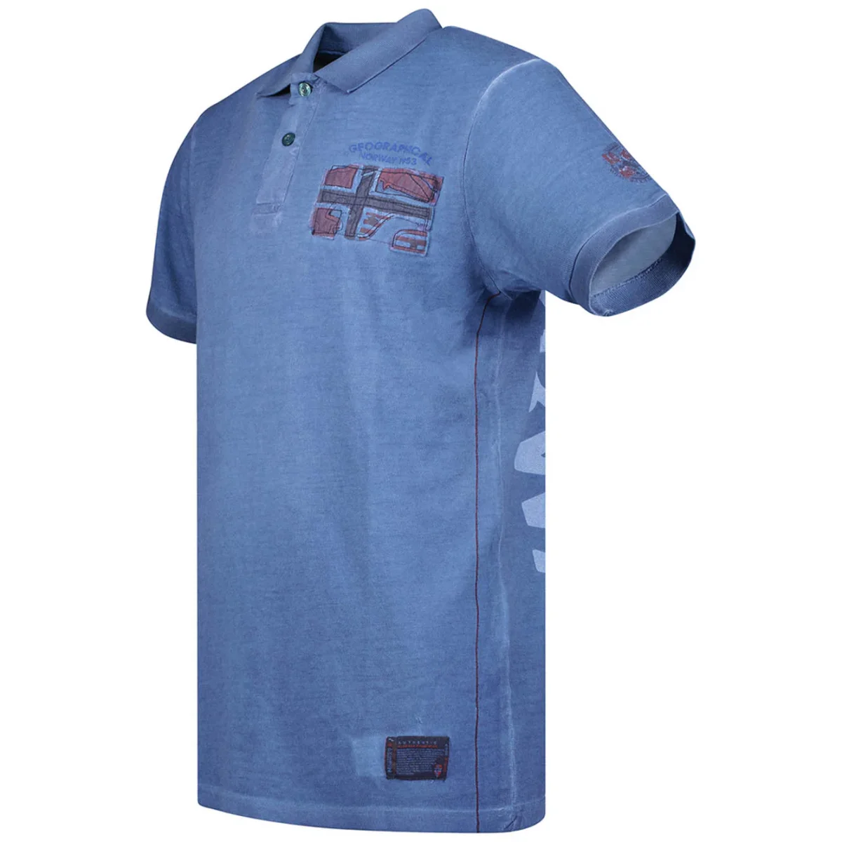 Geographical Norway Maglia Manica Corta Blu Uomo - immagine 3