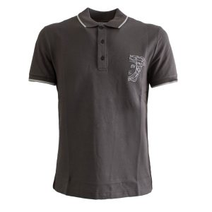 Versace Maglia Manica Corta Cotone Grigio