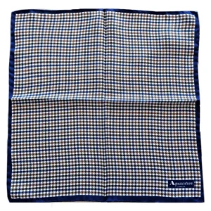 Aquascutum Fazzoletto Da Tasca Vicuna Check Blu Unisex