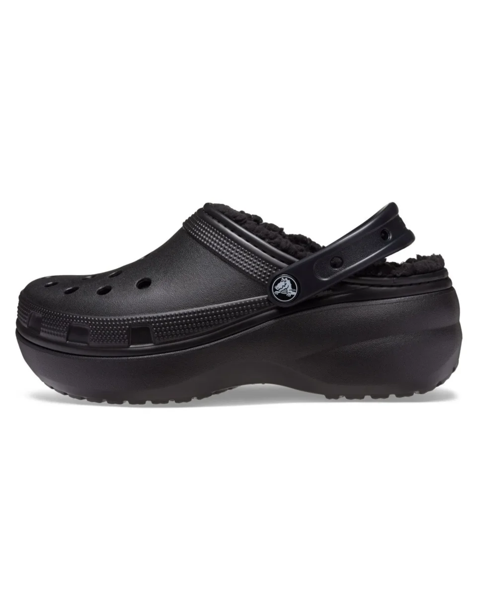 Crocs Classic Platform Lined Clog Nero TPE - immagine 6