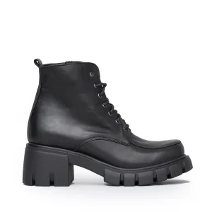 D-red Anfibio Alto Allacciato Nero Donna