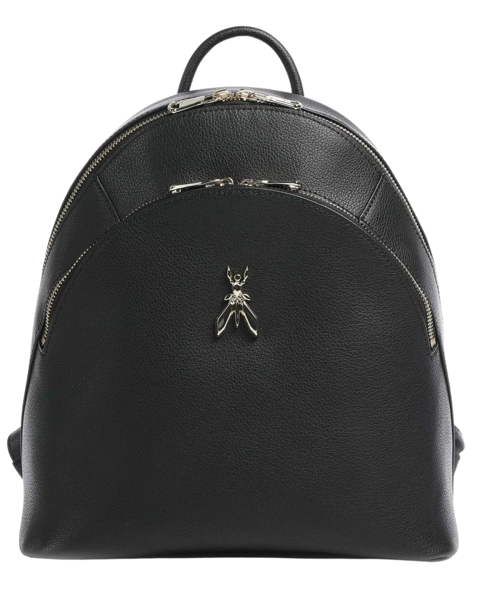 Patrizia Pepe Zaino Classico CB0056 in Pelle Nero con Logo Donna