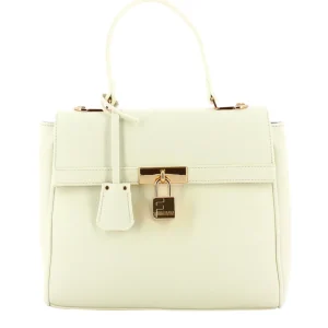 Fracomina Kelly In Ecopelle Con Tracolla Bianco Donna