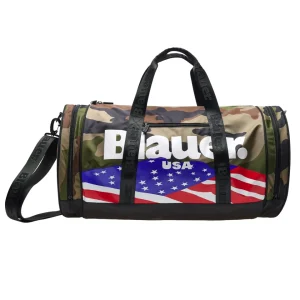 Blauer Fabric Duffle Bag American Usa Flag Verde Uomo