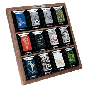 Zippo Espositore 12 Posti Vetrina Vetrinetta Accendini