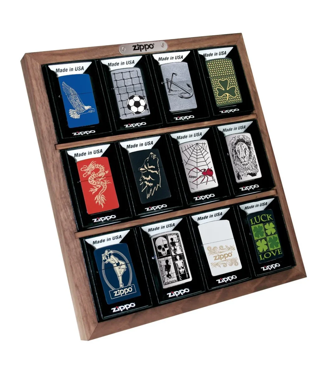 Zippo Espositore 12 Posti Vetrina Vetrinetta Accendini