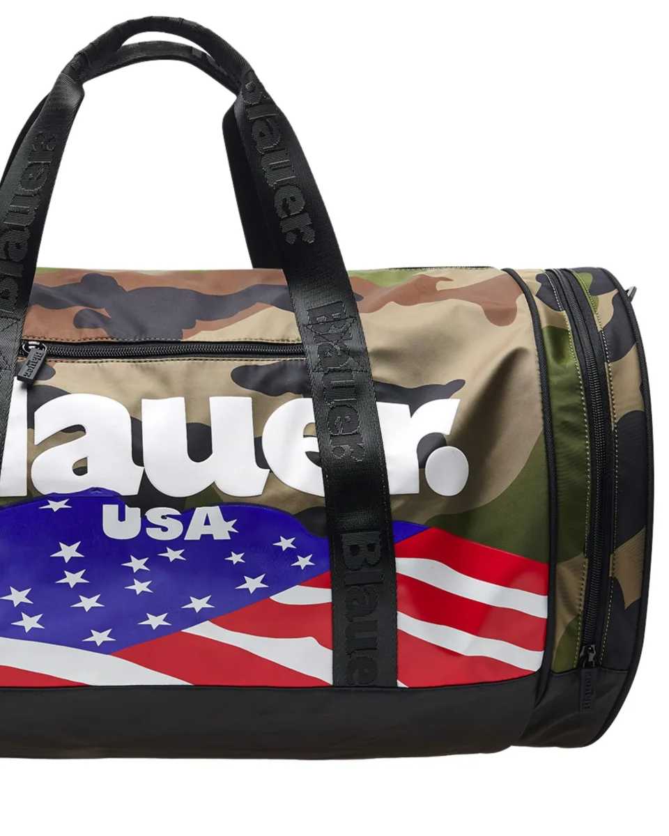 Blauer Fabric Duffle Bag American Usa Flag Verde Uomo - immagine 4