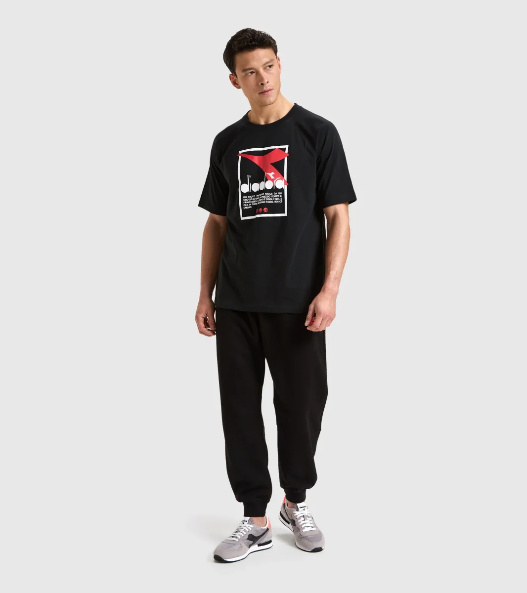 Diadora T-Shirt Urbanity Cotone Nero - immagine 5