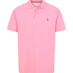 U.S. Polo Assn. T-Shirt Logo Fronte e Retro Cotone Rosa