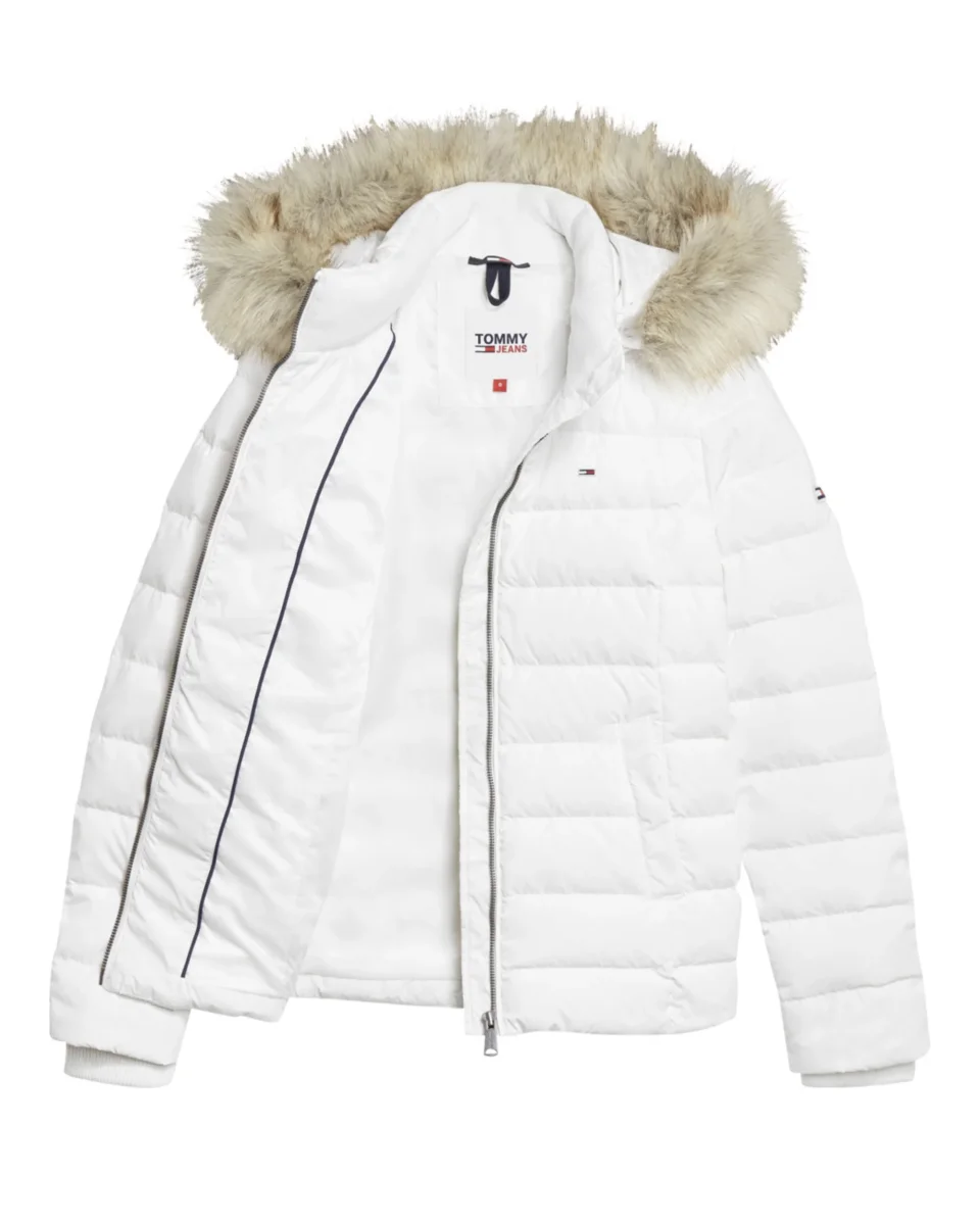 Tommy Jeans Parka Piumino Fashion Logo Hilfiger con Cappuccio Bianco - immagine 4