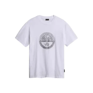 Napapijri T-shirt Manica Corta Girocollo 100% Cotone Bianco