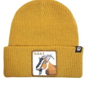 Goorin Bros. Cappello Beanie Hat Cuffia Con Patch Frontale E Logo Su Lato Marrone Unisex
