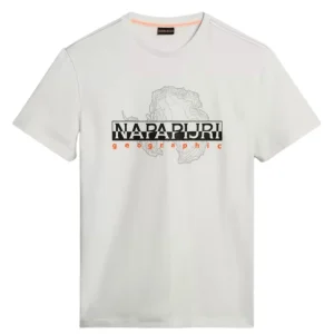 Napapijri Maglietta S-Iceberg Logo Completo Cotone Bianco