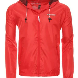 Geographical Norway Windbreaker Impermeabile Rosso Uomo