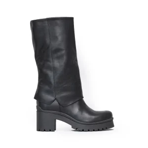 D-red Stivale Alto Tacco 6 Cm Nero Donna