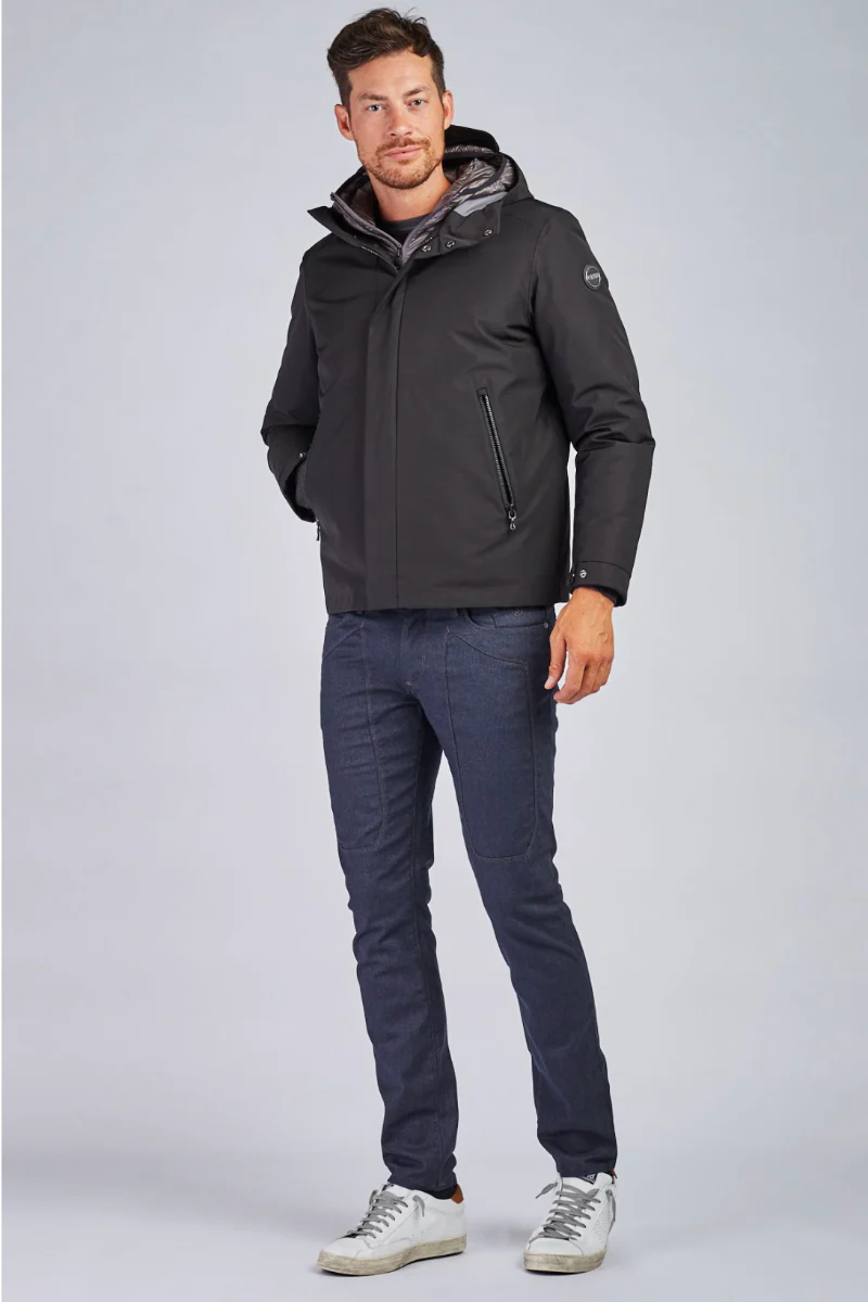 Colmar Piumino Corto Poliestere/Cotone Nero - immagine 5