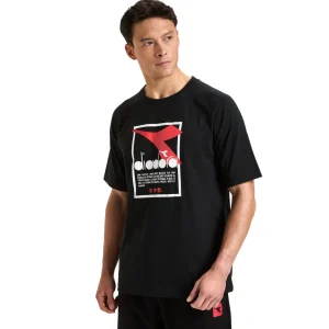 Diadora T-Shirt Urbanity Cotone Nero