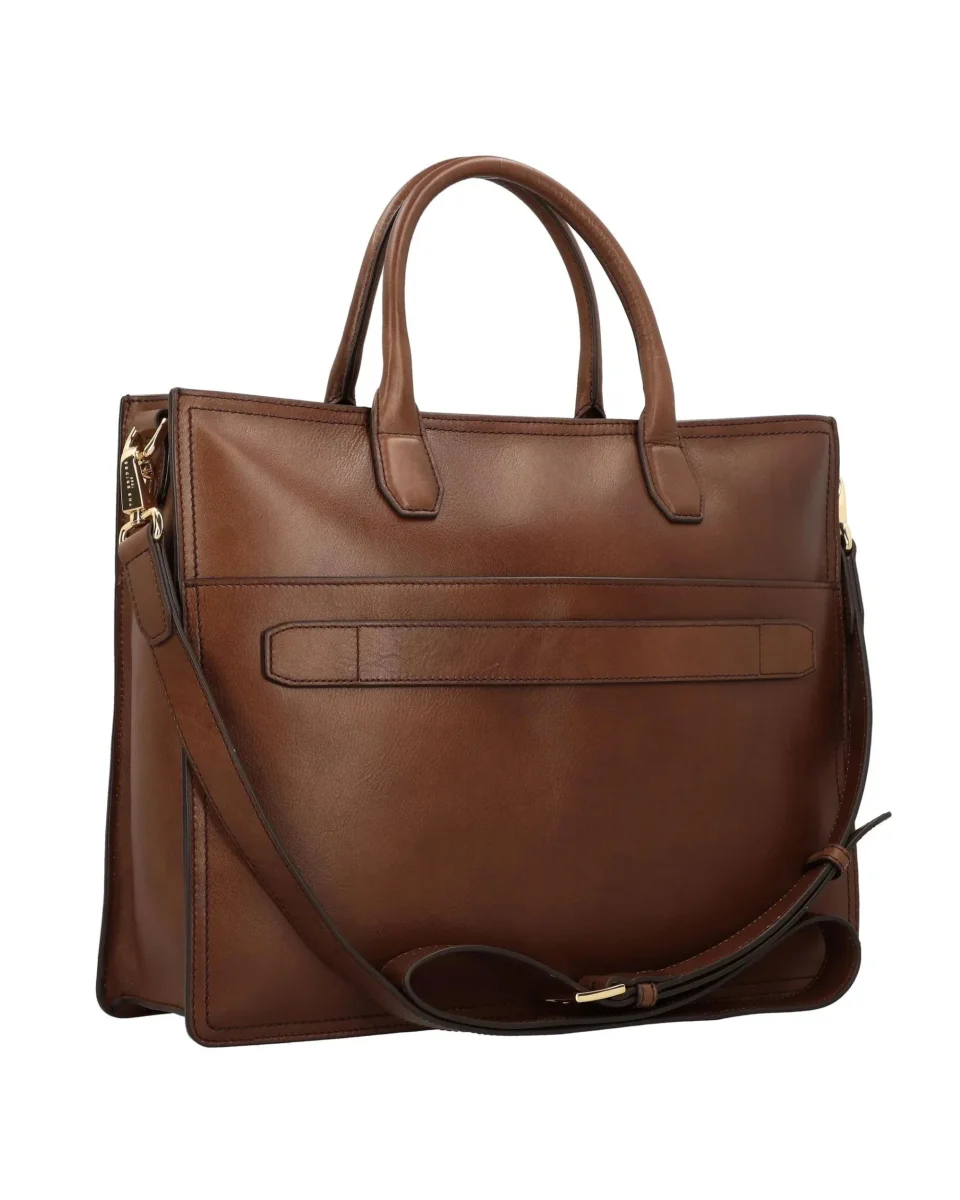 The Bridge Messenger Da Lavoro In Pelle A Due Manici Marrone Unisex - immagine 3