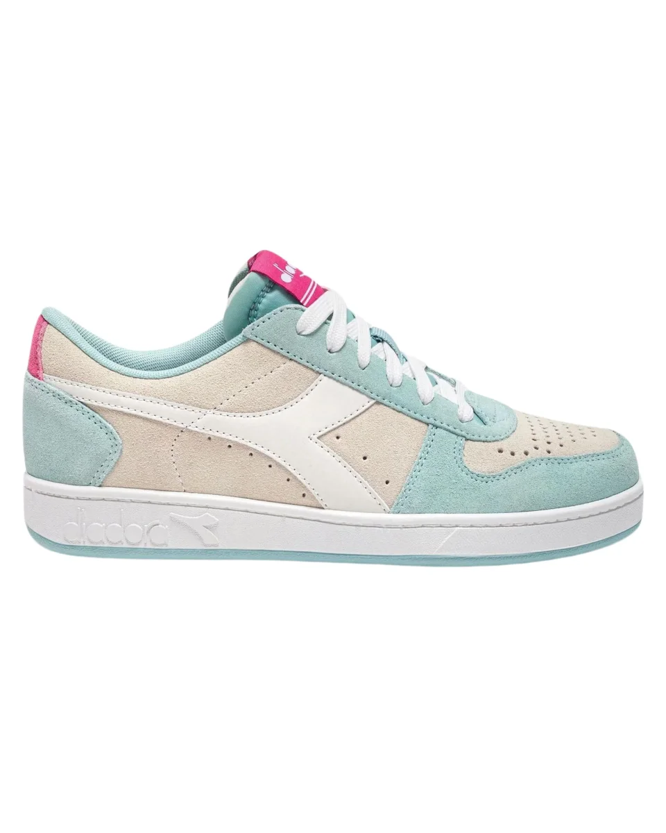 Diadora Sneakers Magic Basket Low Suede Pelle Azzurro