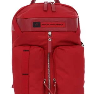 Piquadro In Nylon Rigenerato Con Tasche Esterne Frontali Rosso Unisex