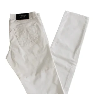Versace Pantaloni Classici Slim Fit Bianco A2GFB0S6 Uomo