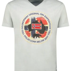 Geographical Norway Manica Corta Grigio Uomo