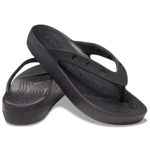 Crocs Infradito con Piattaforma Classic Platform Flip Poliammide Nero