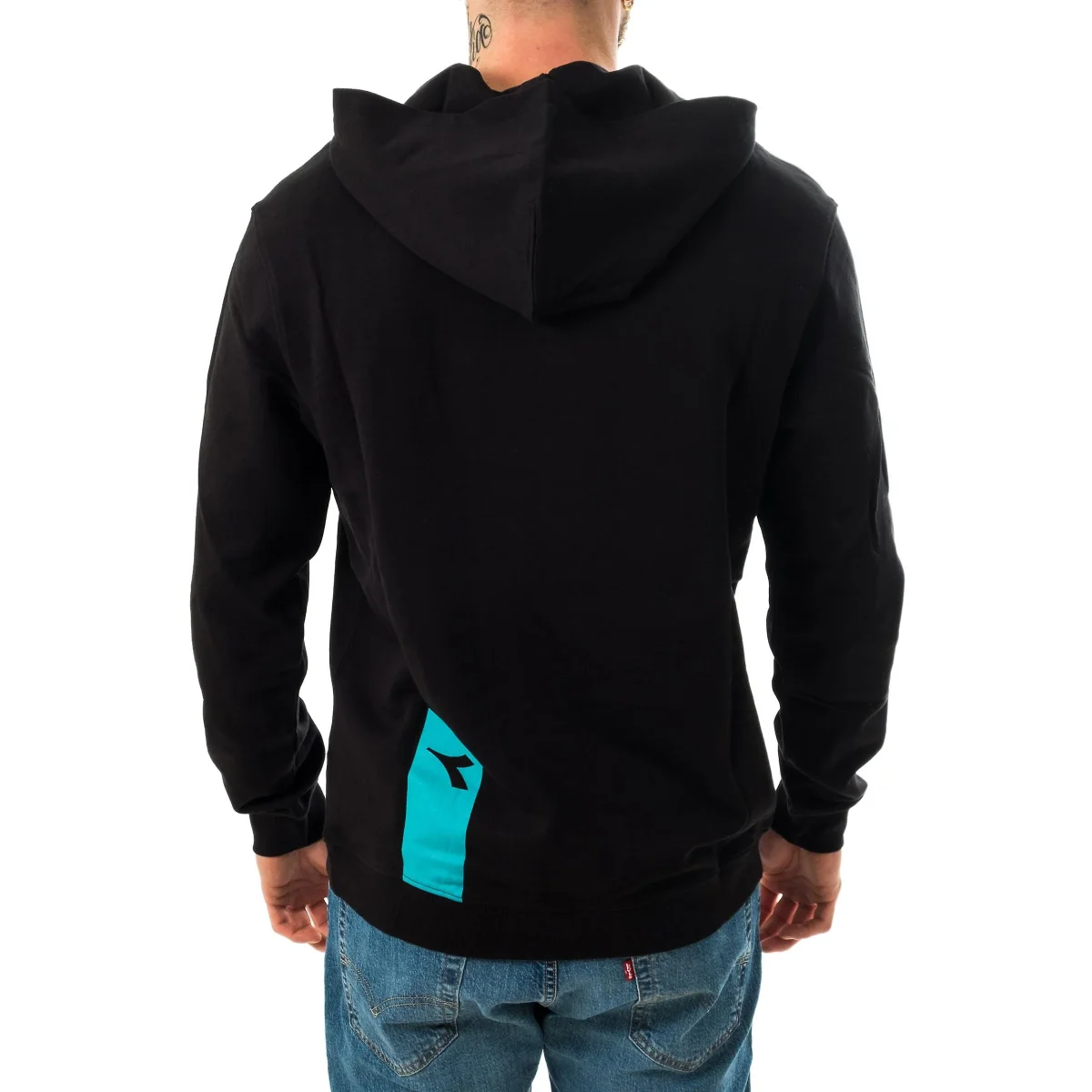 Diadora Felpa Hoodie Icon Cotone Nero - immagine 3