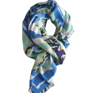 Kenzo Stola Pashmina 135x135 cm Modal Blu