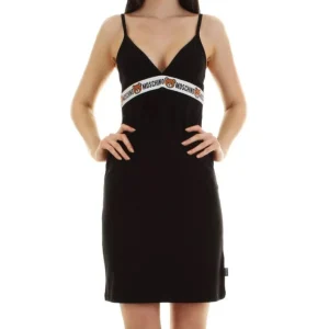 Moschino Underbear Vestito Corto Cotone Nero