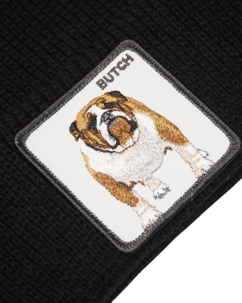 Goorin Bros. Cappello Beanie Hat Cuffia Con Patch Frontale E Logo Su Lato Nero Unisex - immagine 3