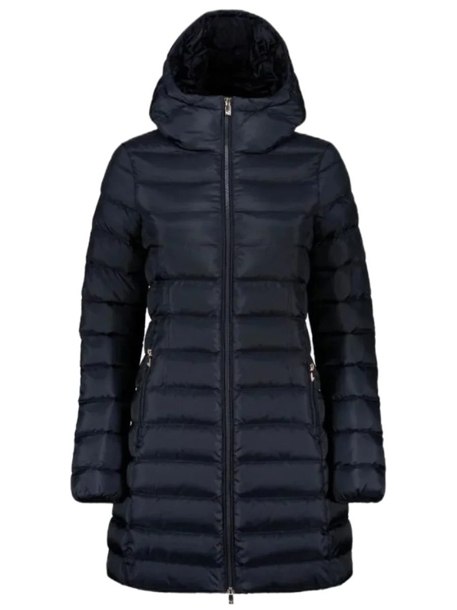 Ciesse Piumini Nikak Piumino Parka Giaccone Lungo Con Cappuccio Slim Fit Blu Donna