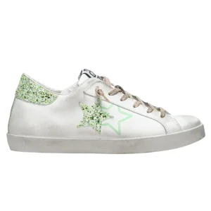 2star Sneaker Low Con Dettagli In Glitter Bianco Donna