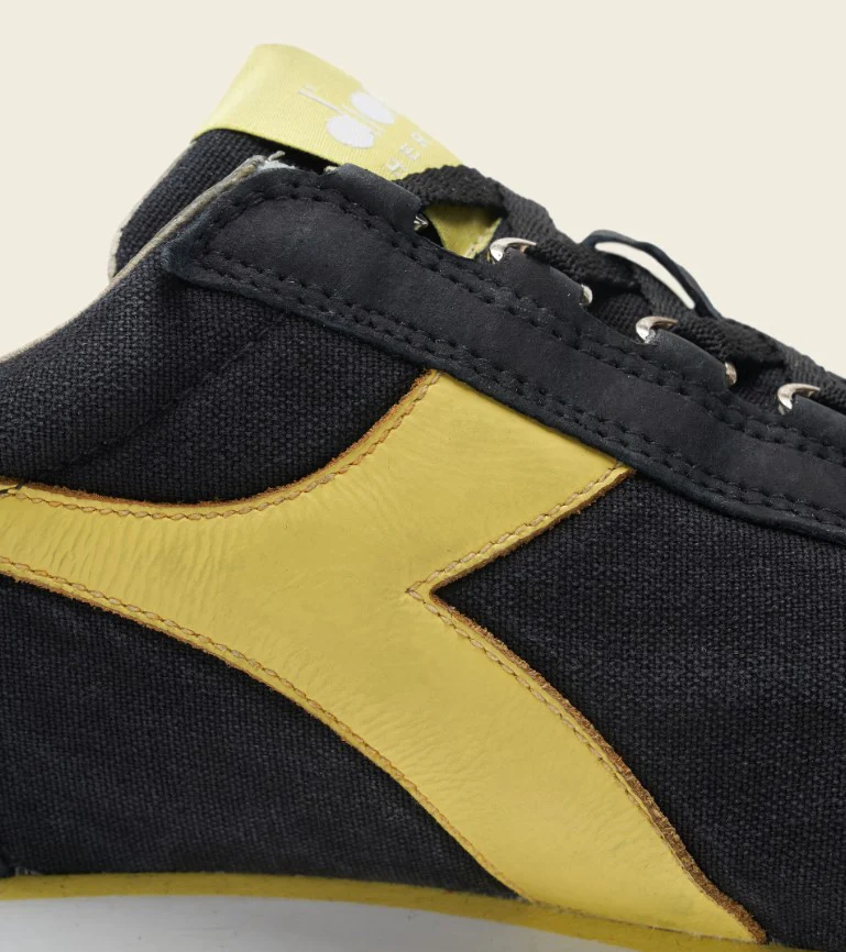 Diadora Heritage Sneakers Equipe Canvas/Pelle Stone Wash Nero - immagine 5