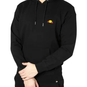 Ellesse Hoodie Patch Logo Nero Uomo