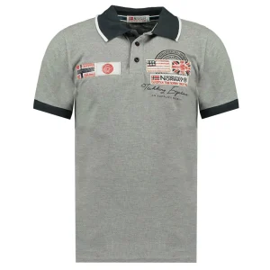 Geographical Norway Manica Corta Grigio Uomo