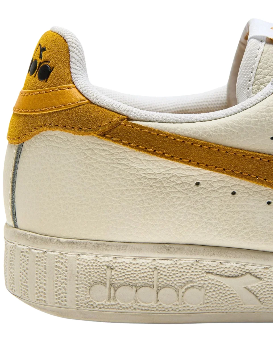 Diadora Sneakers Game Pelle Effetto Used Bianco - immagine 5