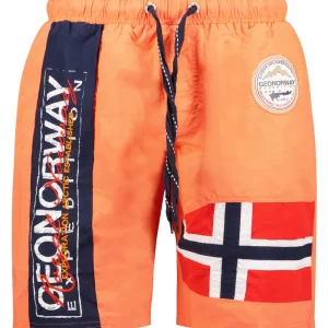 Geographical Norway Bermuda Mare Piscina Corto Arancione Uomo