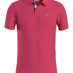 Tommy Jeans Polo Logo Fronte Cotone Rosa