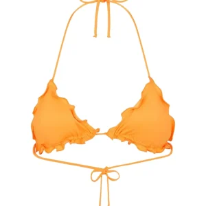Mefui Reggiseno Triangolo Frou Frou Arancione Donna
