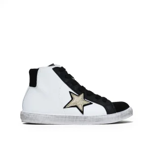 D-red Sneakers Alta Apertura Zip Nero Donna