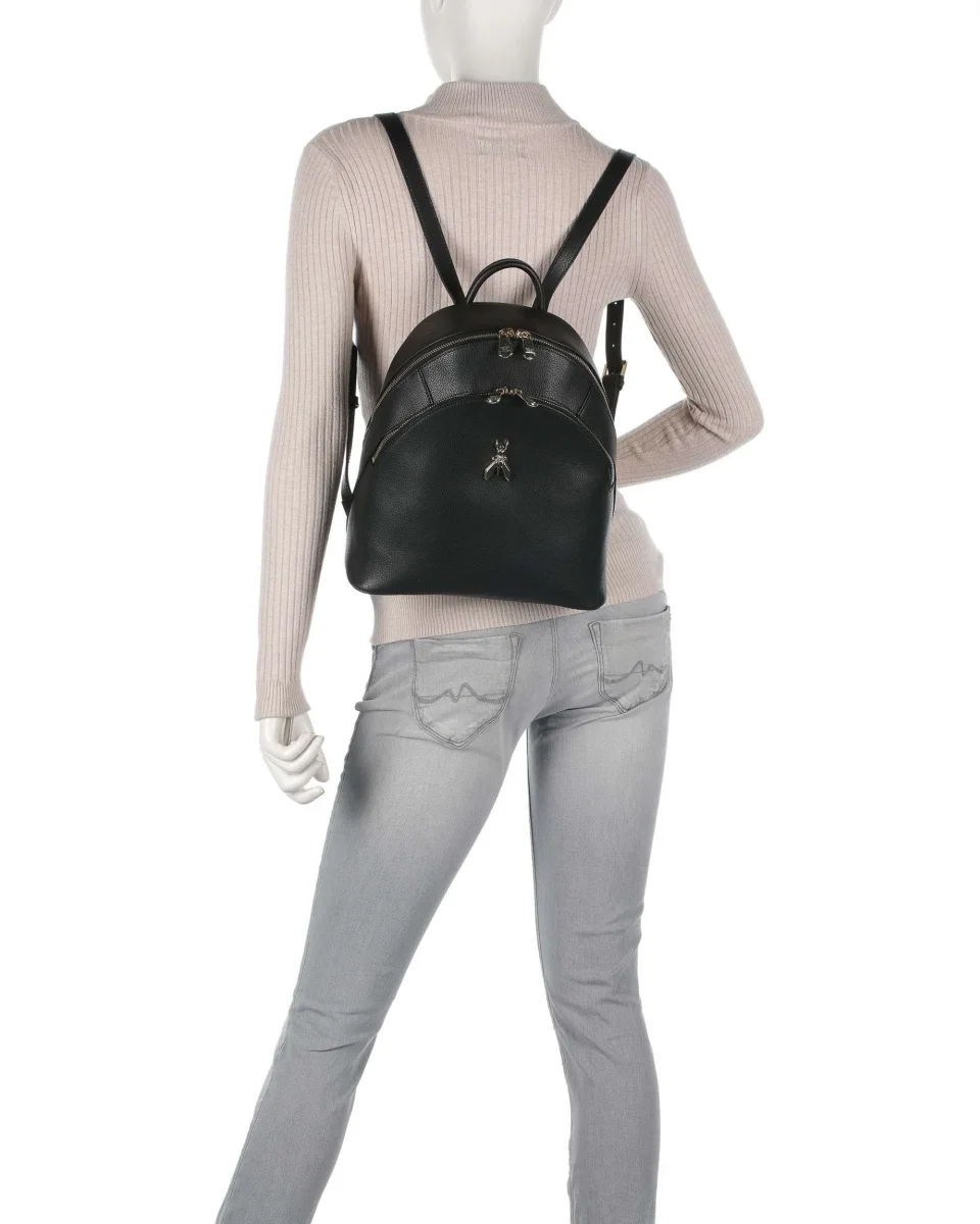 Patrizia Pepe Zaino Classico CB0056 in Pelle Nero con Logo Donna - immagine 5