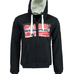 Geographical Norway felpa cappuccio Gayto bandiera Navy blu Uomo
