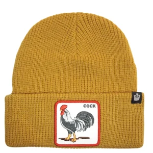 Goorin Bros. Cappello Beanie Hat Cuffia Con Patch Frontale E Logo Su Lato Marrone Unisex