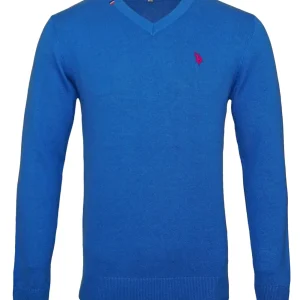 U.s. Polo Assn. Pullover Scollo V 61391 Blu Uomo