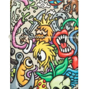 Zippo Ricaricabile Antivento Made In Usa Nel Box Regalo Multicolore 48394