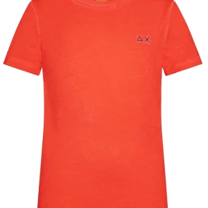 Sun68 T-Shirt Special Dyed Cotone Rosso