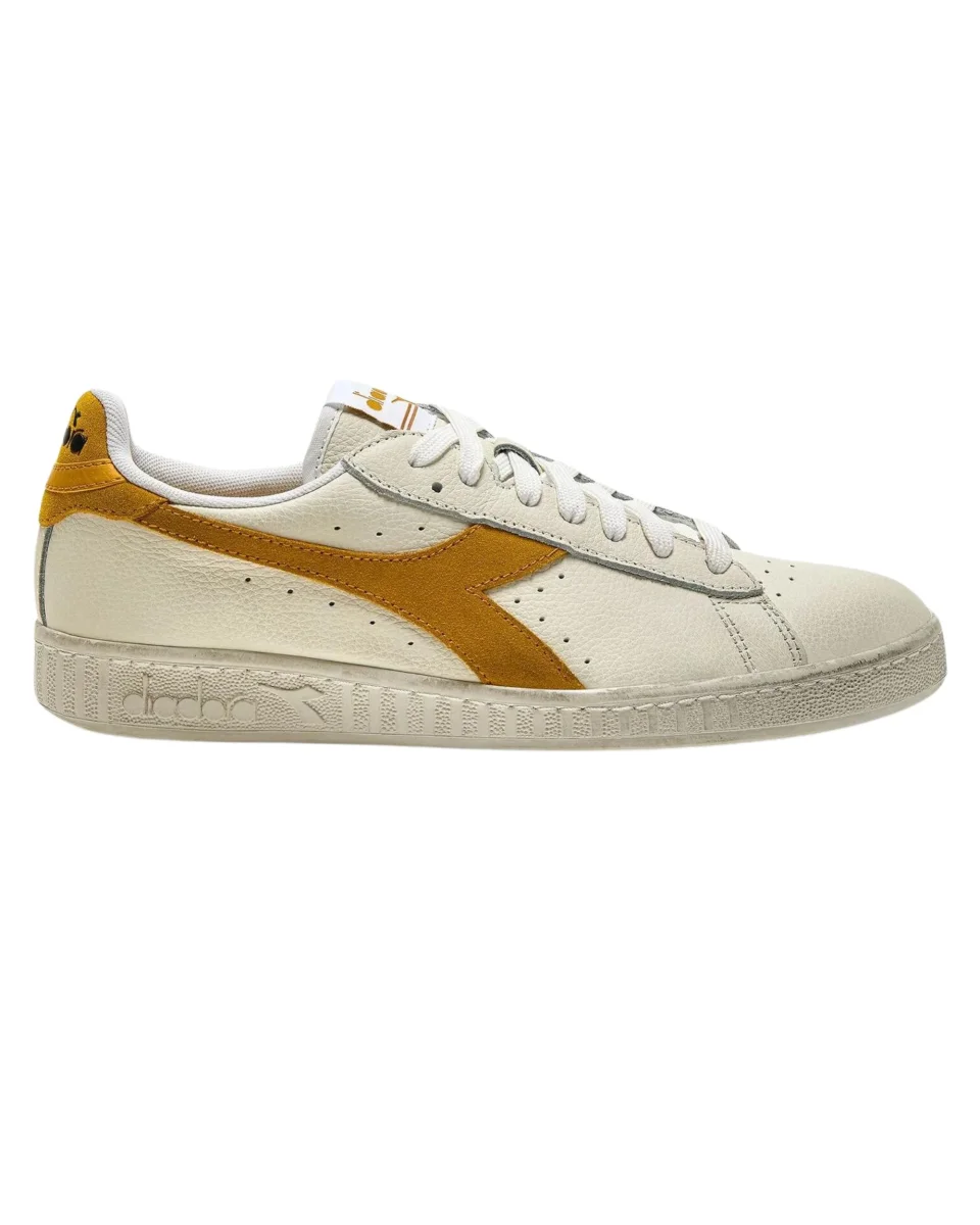 Diadora Sneakers Game Pelle Effetto Used Bianco