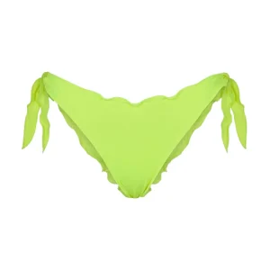 Mefui Slip Brasiliano Frou Frou Con Nodi Giallo Donna
