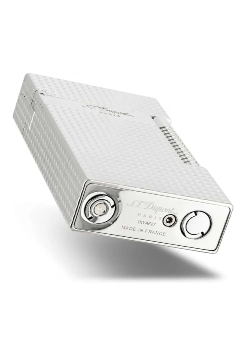 S.t.dupont accendino Le Grand Cling Fiamma Potente Antivento Ricaricabile Argento c23011 - immagine 5